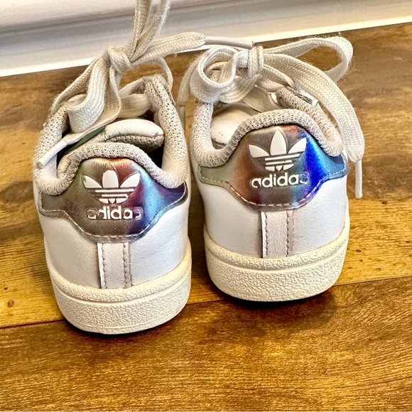 Adidas Superstar sneakers size 7 toddler (multicolor stripes) - Picture 4 of 7